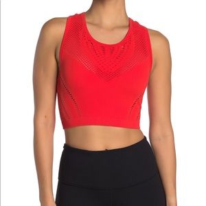 Alo Yoga Lark Crop Top in Cherry Pop